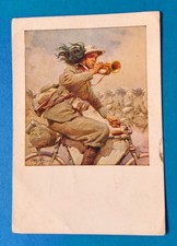 12 REGG BERSAGLIERI CICLISTI BICICLETTA RARA VIAGGIATA 1939