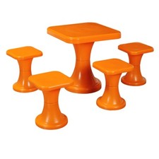 Set di Tavolini Vintage Plastica Diverse Misure Italia Anni 70 Originali