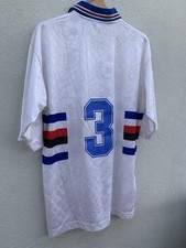 Authentic Maglia Calcio Shirt Sampdoria 95-96 Match Worn Ferri XL  Away Retro