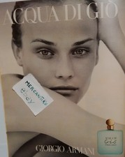 Acqua di Giò Giorgio Armani profumo 2001 PUBBLICITÀ ADVERTISING WERBUNG CLIPPING