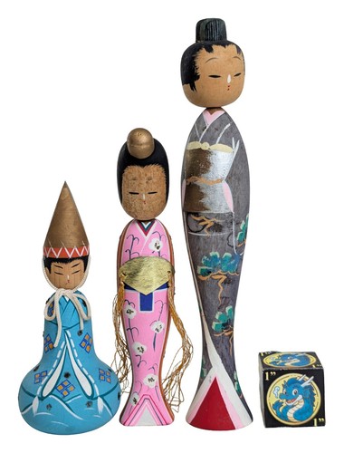 Trio bambole kokeshi - trio,