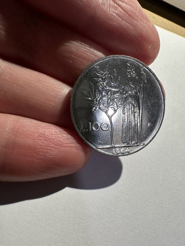 100 lire 1964 - 100, italia