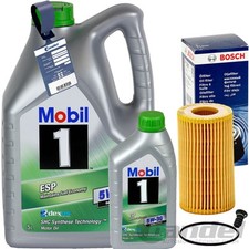 FILTRO OLIO BOSCH + MOBILE 1 ESP 5W30 adatto per Mercedes W/S205 BlueTEC + D 136-231 CV