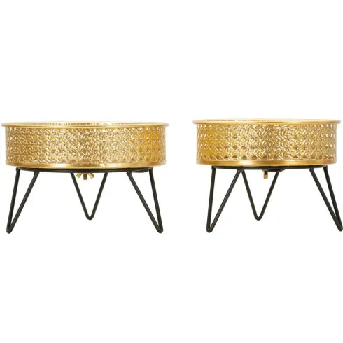 Set portavasi bassi metallo - set, 2