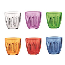 GUZZINI SET 6 BICCHIERI ACQUA 35 CL IN PLASTICA RESISTENTE AGLI URTI - AQUA