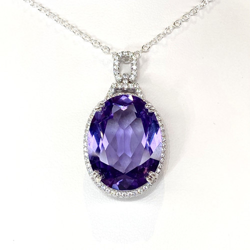 Ciondolo ametista argento