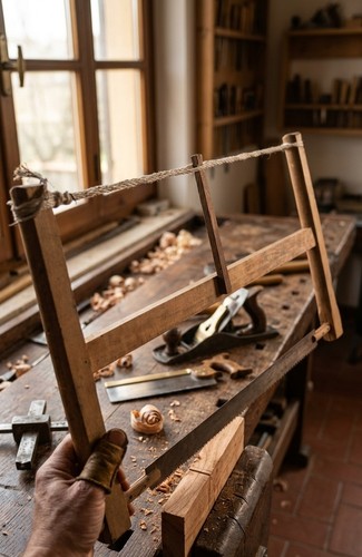 Antica sega telaio legno - sega,