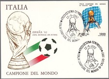 1982 ITALIA CARTOLINA FDC  ITALIA CAMPIONE MONDO SPAGNA '82 ANNULLO CESENA ZOFF