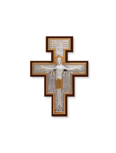 Crocifisso legno con placca - crocifisso,