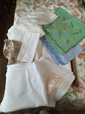Vintage Antique Mixed Linen