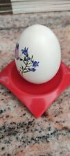 Uovo portafortuna in ceramica con piattino - Da collezione