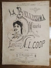 MAZURKA ELEGANTE DI ERNESTO BECUCCI "" SOAVE "" SPARTITO MUSICALE.