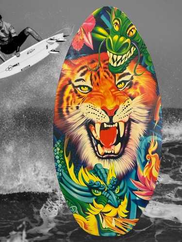 Skimboard vintage tiger fire - skimboard,