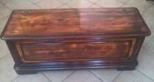 Mobile baule cassapanca a ribalta restaurato 120 x 40 x 50 cm