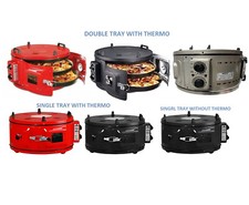 Itimat Girarrosto Elettrico Grill Forno Smaltato Turco Doppio e Singolo Vassoio Pizza BBQ