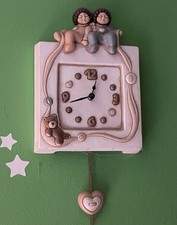 Orologio da parete Thun pendolo con Angeli E Orsetto  Fuori Produzione RARO