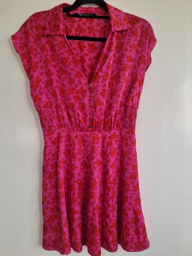 Zara mini abito rosa brillante - zara,