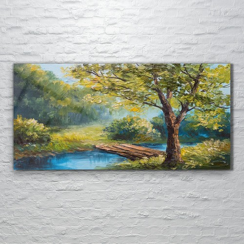 Stampa vetro quadro albero - su,