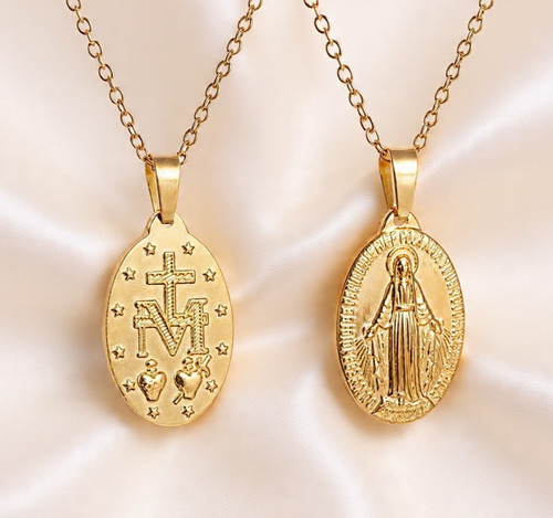 Ciondolo oro vergine santa - oro,