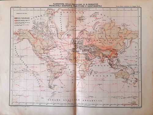 Stampa antica planisfero - stampa,