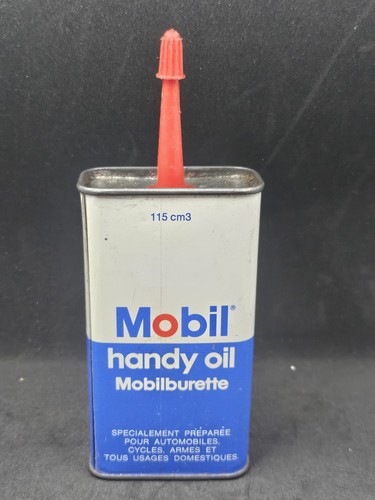 Ancienne burette huile mobil - burette,