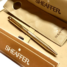 SHEAFFER Targa penna a sfera vintage white dot gold plated da collezione