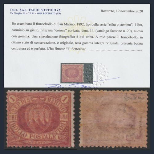 Repubblica san marino 1892 - s.,