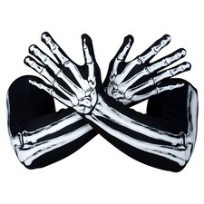  Skeleton Gloves Adult Finger Guanti Mostro Costume Scheletro Spaventosi
