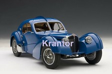 Ruote a raggi 1:18 AUTOart 70943 Bugatti 57S Atlantic 1938 blu argento NUOVE RARE