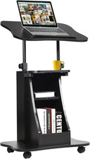 Carrello Porta Computer, Altezza Regolabile, Postazione Da Lavoro Con Ruote, Car