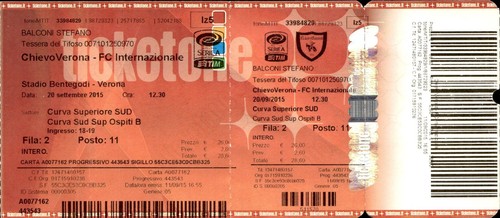 Biglietto stadio chievo verona - stadio,