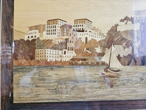Quadro intarsio cornice legno - intarsio,
