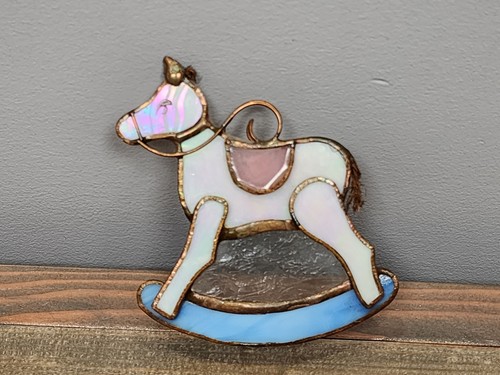 Cavallo dondolo vetro - a,