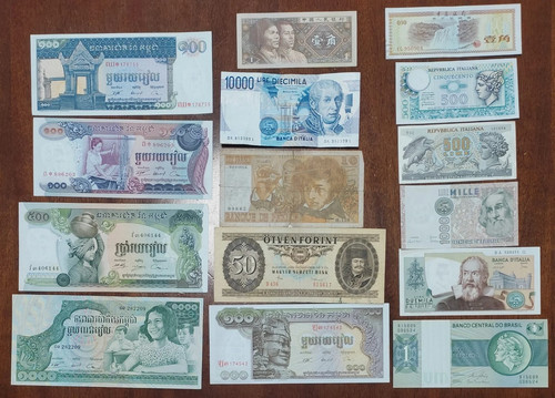 Lotto banconote mondiali da - banconote,
