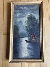 Antico quadro olio su tela XIX