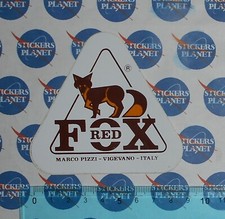 ADESIVO STICKER VINTAGE AUTOCOLLANT AUFKLEBER ORIGINAL RED FOX MARCO PIZZI ITALY