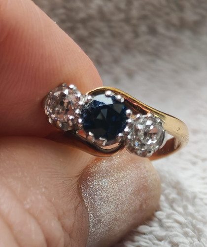 Anello vintage croce - 18, ct