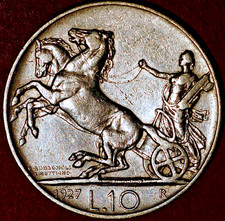 Italia 10 Lire 1927 Vittorio