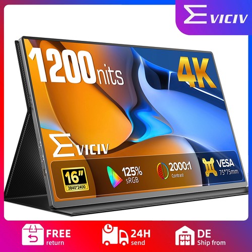 Eviciv monitor portatile 16 - monitor, 4k