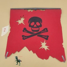 Playmobil vela maggiore nave pirata + alberi union-color rosso con teschio