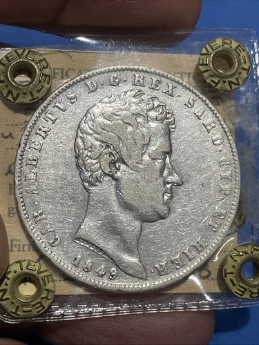 Lire 1849 genova monete da - genova,