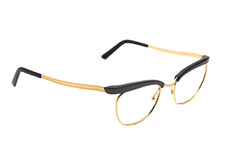 1970s vintage gold plated eyeglasses SL Green Cat-Eye Eyeglasses Frame Women