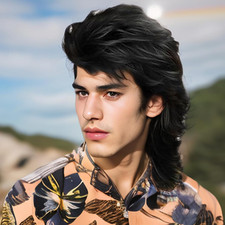 Parrucca Da Uomo Nera Triglia