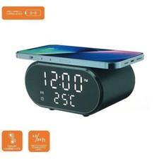 RADIO SVEGLIA RICARICA RAPIDA WIRELESS USB DIGITAL LED SVEGLIA SCRIVANIA 15W