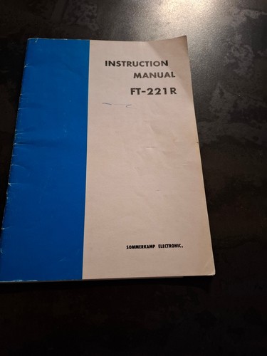 Manuel instruction 221 r - manuel, d'instruction
