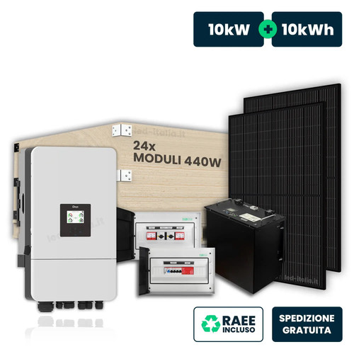 Kit fotovoltaico trifase 10kw - kit,