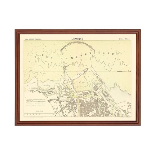 Vecchia mappa livorno 1884 - mappa,