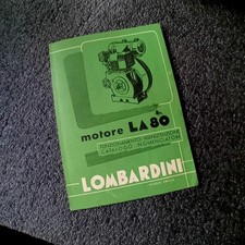 MOTORE LOMBARDINI LA 80 Catalogo Parti Ricambio ORIGINALE 1959