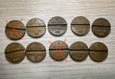 Lotto Di 8 Vecchi Gettone Telefonico Sip Tutti Con Sigla Iniziale Numero 7 Rari