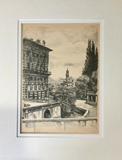 GIARDINI BOBOLI FIRENZE VINTAGE.. di DARIO BETTI - LITOGRAFIA ORIGINALE OPACA -1940